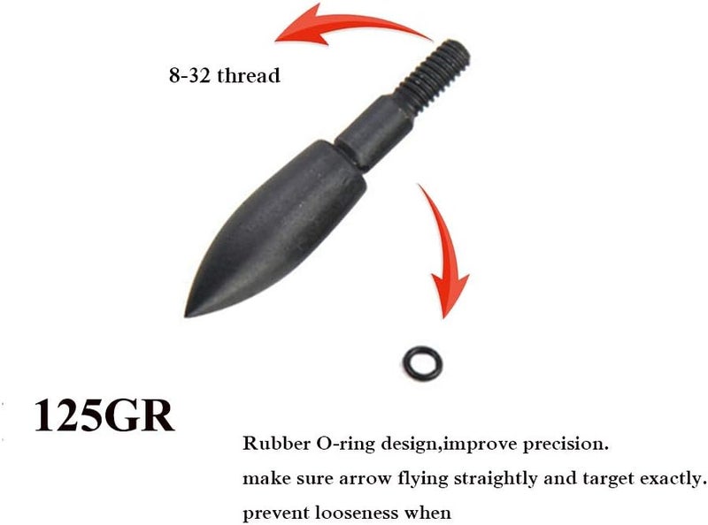 Linkboy Archery 12PCS Arrow Points Tips 75 90 100 125 150 200 250 300 350 Grain Broadheads Arrow Head Insert Hunting Archery Accessories Bows - Image 2